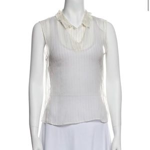 Silk sleeveless blouse